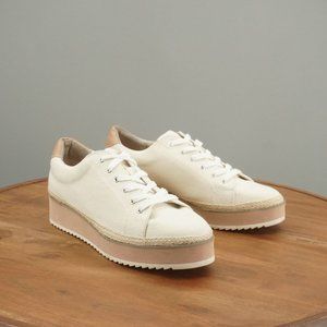 Dolce Vita Womens Tali Flatform Lace Up Sneakers Size 9 M Ivory Canvas